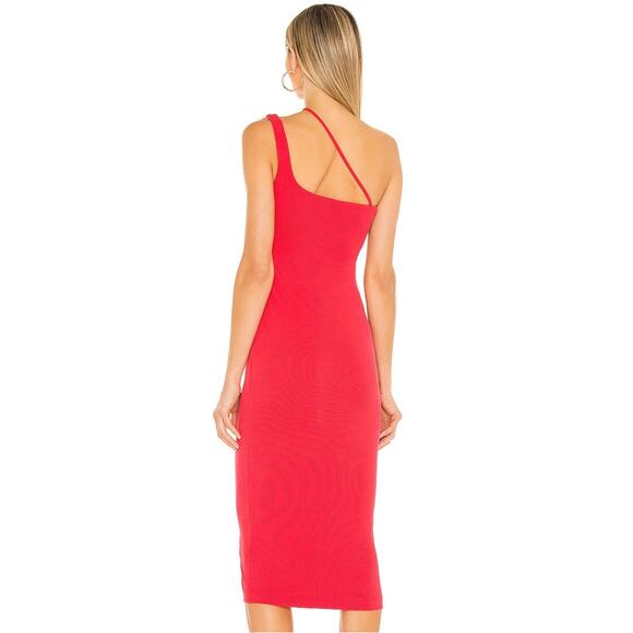 Revolve H:ours Niall Midi Dress in Two Tone Red NWT Size Small - Picture 3 of 3